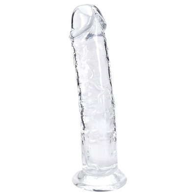 7 Inch Small Dildo, Soft Lifelike Beginner Sex Toy Jelly Dildo Clear with Strong Suction Cup for Womens/Men/Gay