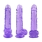Transparent Crystal Realistic Dildo Sex Toy Phallus Sticks For Women