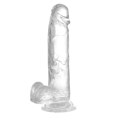 Couple Beginners Ultra Soft Realistic Dildo With Curved Shaft And Balls