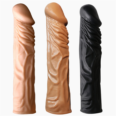 Silicone Condom Penis Sleeve Rubber Men Condoms Penis Sleeve Dildo Extender