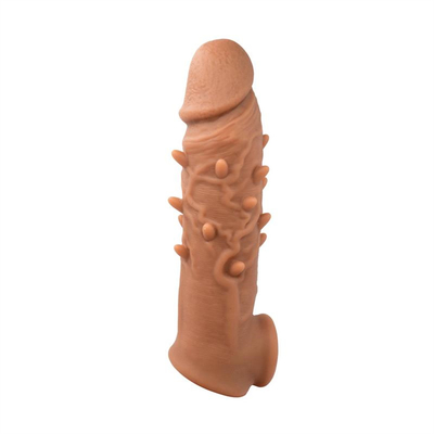 Super Soft Penis Enlargement Cock Sleeve Silicone Extender Delay Ejaculation Condom Sleeve