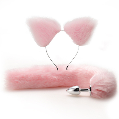 New Style Fox Tail Anal Plug Toys, Anal Butt Plug , Tail Anal Plug For Women Fancy Cat Kitty Costume Ear Party Hair Head