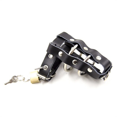 High Quality Leather Male Chastity Device Penis Lock Cock Cage
