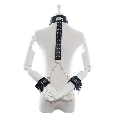 Bondage Harness Fashion Gothic Collar, PU Sexy Punk Choker with Alloy Heart Dangle for Woman