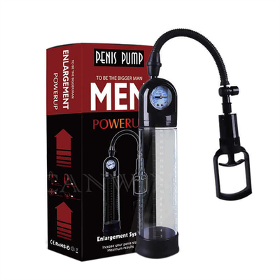 Vibrating Men Sex Toy Vacuum Penis Enlargement Pump With Barometer