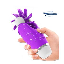 Tongue Licking G Spot Vibrators Rotation Oral Nipple Clitoris Stimulator