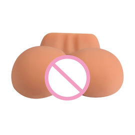 Half Body Vagina Mini Silicone Sex Dolls Male Mastrubation Toys Flesh / Pink