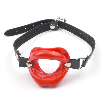 Fetish Leather Rubber Restraint Sex Toys Lips O Ring Open Mouth Gag Bondage