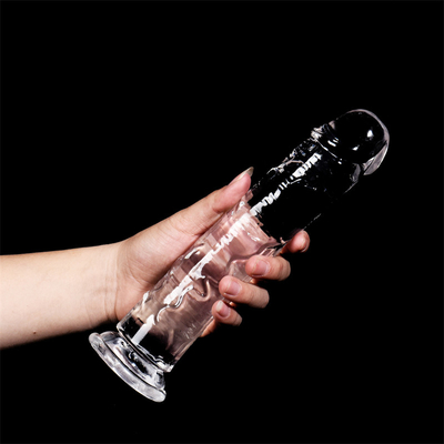 Realistic Jelly Dildo for Beginners 7 inch Crystal G-Spot Dildos Flexible Penis Cock with Suction Cup for Hand Free Play