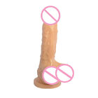 Waterproof Flexible Penis Suction Cup Vibrator Realistic Cock With Textured Shaft