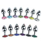 100% Waterproof Sexy Plug Colorful Metal Anal Sex Toy 55g 92g 160g Weight