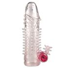 PS-04 Medical TPE Penis Extender Sleeve Penis Enlargement Condom, Vibrating Sleeve Extender