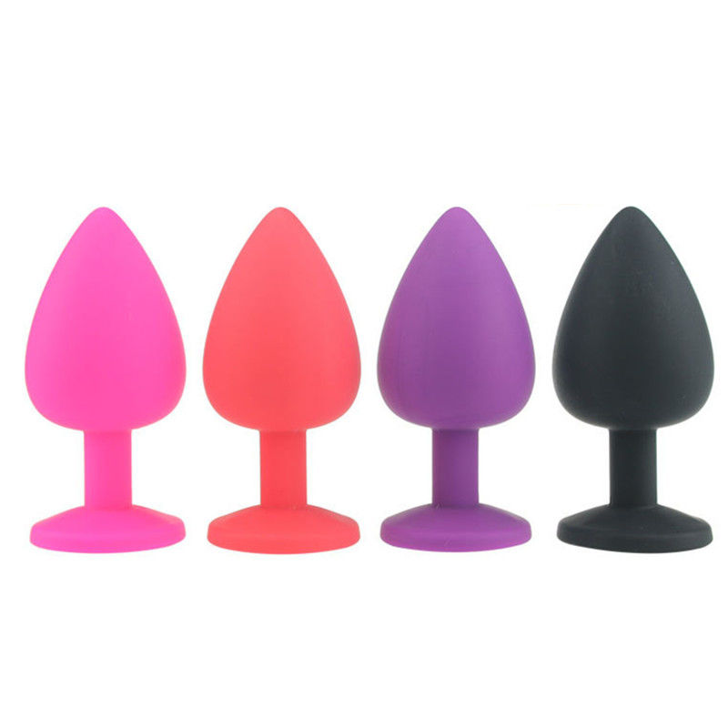 Waterproof Anal Sex Toys Medical  Silicone Sex Anal Plug 41mm X 92mm Size