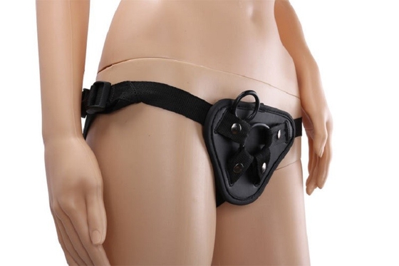 Lesbian Leather Strap On Pants Dildo Belt Artificial Harness Hollow