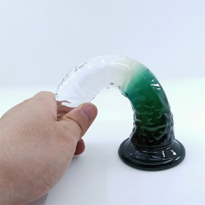 TPE Material Hands Free Play Flexible Realistic Dildo With Suction Cup Base