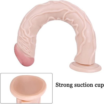 15 Inch Lifelike Flexible Thick Realistic Huge Monster Dildo With Strong Suction Cup