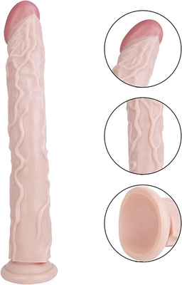 15 Inch Lifelike Flexible Thick Realistic Huge Monster Dildo With Strong Suction Cup