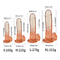 7.6 Inch Colorful TPE Huge Realistic Dildo With Lifelike Clear Balls And Suction Cup