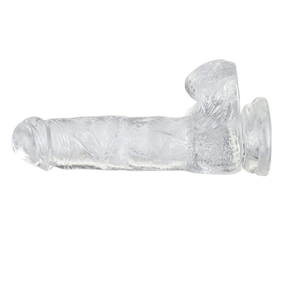 Couple Beginners Ultra Soft Realistic Dildo With Curved Shaft And Balls