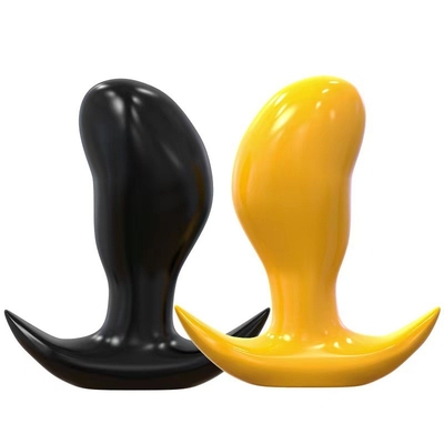 Super Soft Mango Anal Butt Plug , Flexible Liquid Silicone Sex Toy Prostate Massager