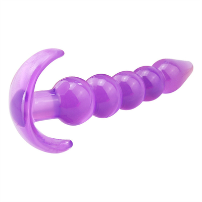 Bumpy Delight Flexible Waterproof TPE Rubber Butt Plug With Smooth Incremental Beads