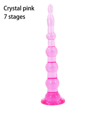 6 Beads And 7 Beads Anal Butt Plug , Prostage Massager Dildo Anal Trainer Toy