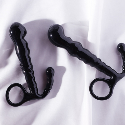 Soft Waterproof 3pcs Bead Butt Plug , Anal Dildo Plug Hollow Prostate Massager