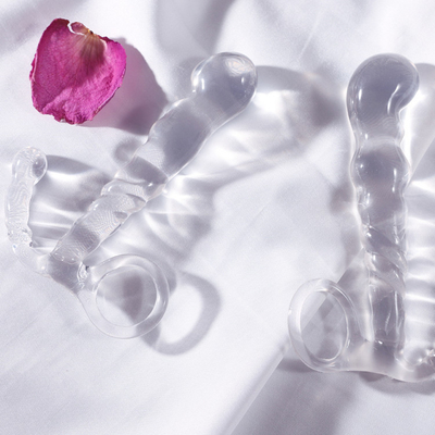 Soft Waterproof 3pcs Bead Butt Plug , Anal Dildo Plug Hollow Prostate Massager