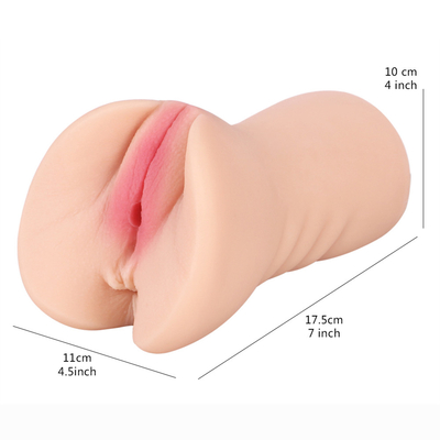 2 in 1 Male Masturbators Adult Sex Toys with 3D Realistic Textured Pocket Pussy and Tight Anus Sex Stroker for Men