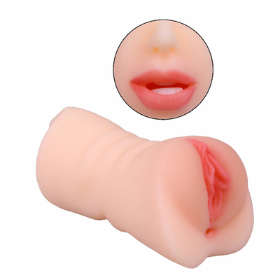 3 in 1 Male Masturbator Realistic Pocket Pussy Double-Ended Male Sex Toys with Mouth Tongue Textured Vagina &amp; Tight Anus