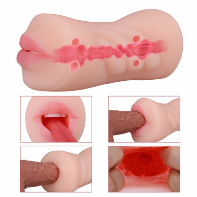 Free sample Realistic Vagina Masturbator Oral Mouth Aircraft Cup pock Pussy Intimate Deep Throat Double Hole Sex Toy for