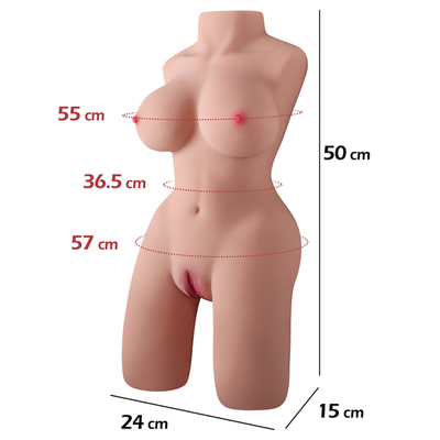 6.5 kg Multi Position Active Half Length Female Silicone Sex Doll Torso Realistic Pussy Big Breast Sex Doll Suitable for