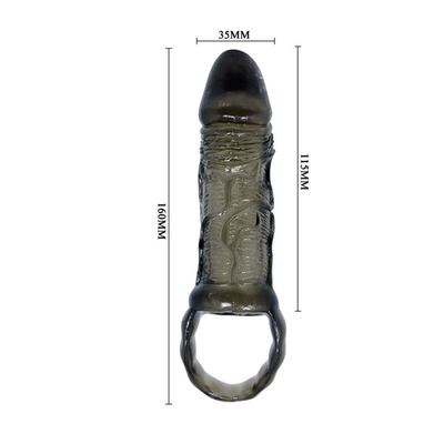 Mens TPE Penis Sleeve With Vibration