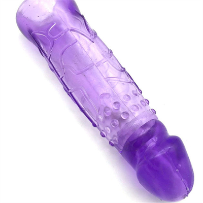 Hot Sale Medical TPE Sex Toys Ejaculating Delay Penis Extender Sleeve for Men