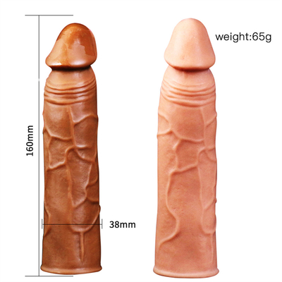 Silicone Condom Penis Sleeve Rubber Men Condoms Penis Sleeve Dildo Extender