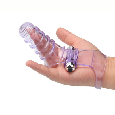 Novelty Sex Toys Finger Sleeve Vibrator RoHS Medical TPE For Women