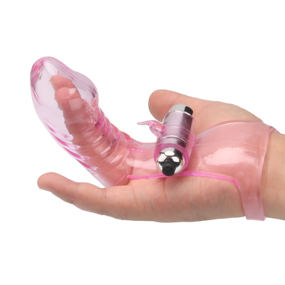 Novelty Sex Toys Finger Sleeve Vibrator RoHS Medical TPE For Women