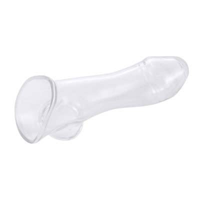 Elasticity Crystal Clear TPE Soft Penis Sleeve For Men Penis Extender Sex Toy