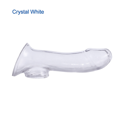 Elasticity Crystal Clear TPE Soft Penis Sleeve For Men Penis Extender Sex Toy