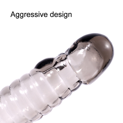 Lengthen And Thicken Lock Sperm Ring Reusable Condoms Dildo Penis Sleeve Extender