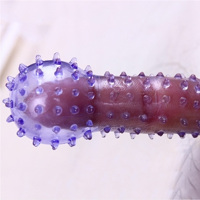 Silicone Blue Finger Sleeve Penis Ring Sex Toys Medical TPE