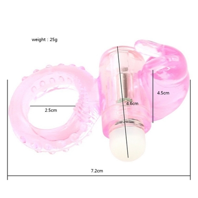 Butterfly Rabbit Penis Ring Vibrating Cock Ring Male Fixation Delay Ring