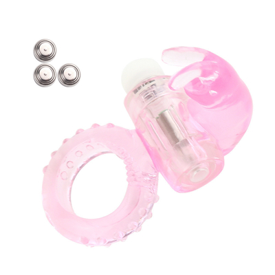 Butterfly Rabbit Penis Ring Vibrating Cock Ring Male Fixation Delay Ring