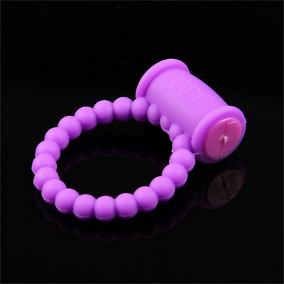 Silicone Cock Ring Vibrator Sex Product For Penis