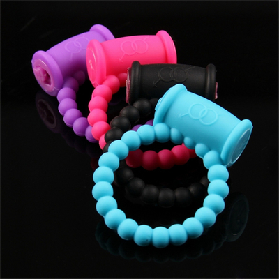 Silicone Cock Ring Vibrator Sex Product For Penis