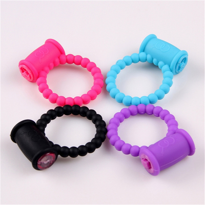 Silicone Cock Ring Vibrator Sex Product For Penis