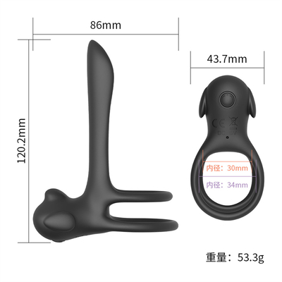 Silicone Triangle Penis Ring With Teasing Tail / Stretchy Cock Ring For Penis Stimulation