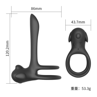 Silicone Triangle Penis Ring With Teasing Tail / Stretchy Cock Ring For Penis Stimulation