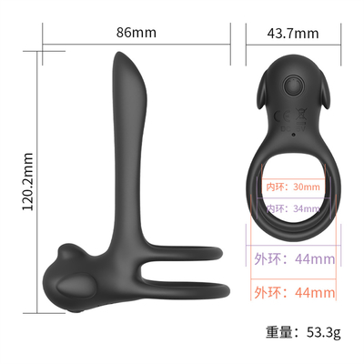 Silicone Triangle Penis Ring With Teasing Tail / Stretchy Cock Ring For Penis Stimulation