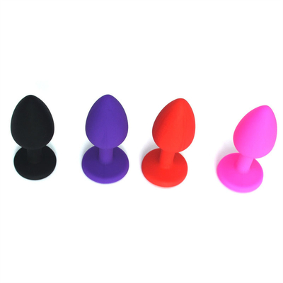 Portable Silicone Jeweled Chastity Anal Plug Adult Toy Butt Plug Anal Gay Adult Toys for Men